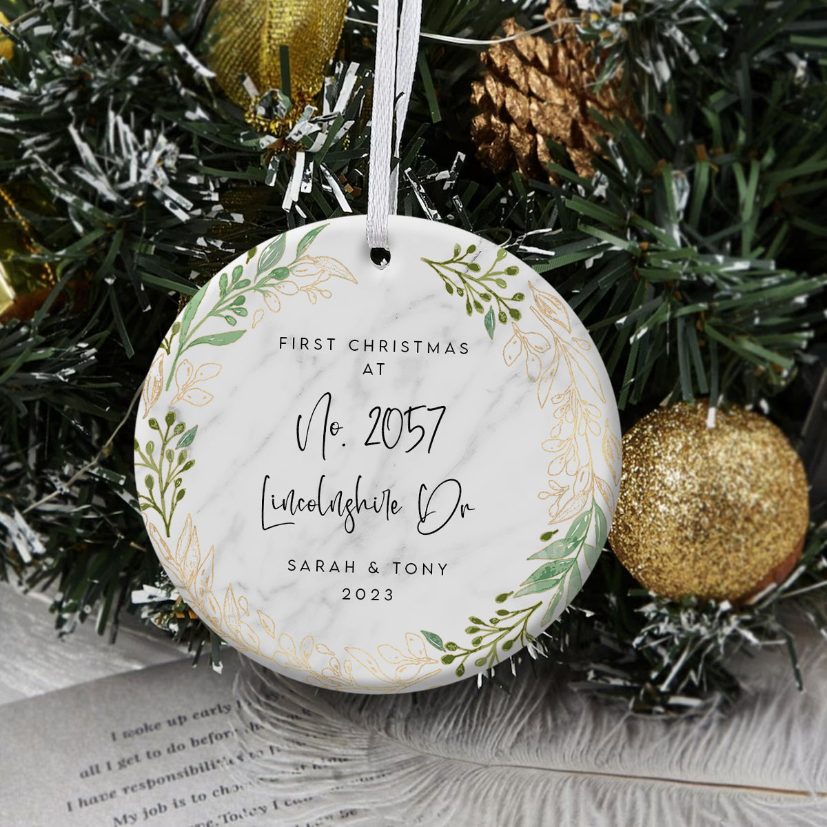 First Christmas At New Home - Personalized Ornament - Christmas Gift