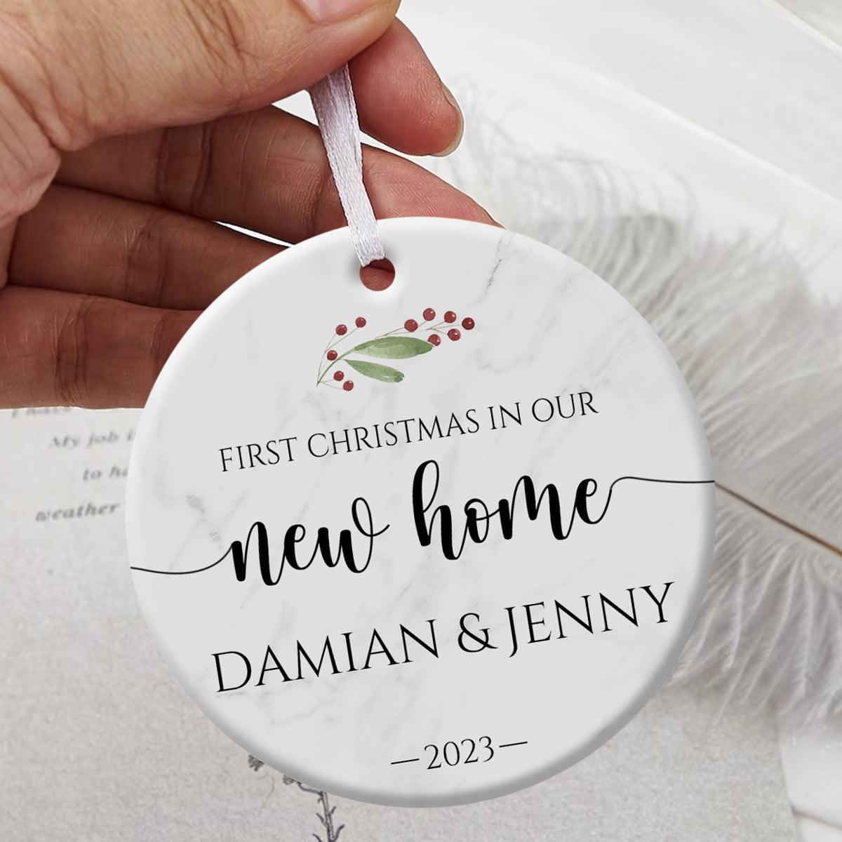 1st Christmas In Our New Home - Personalized Ornament - Christmas Gift
