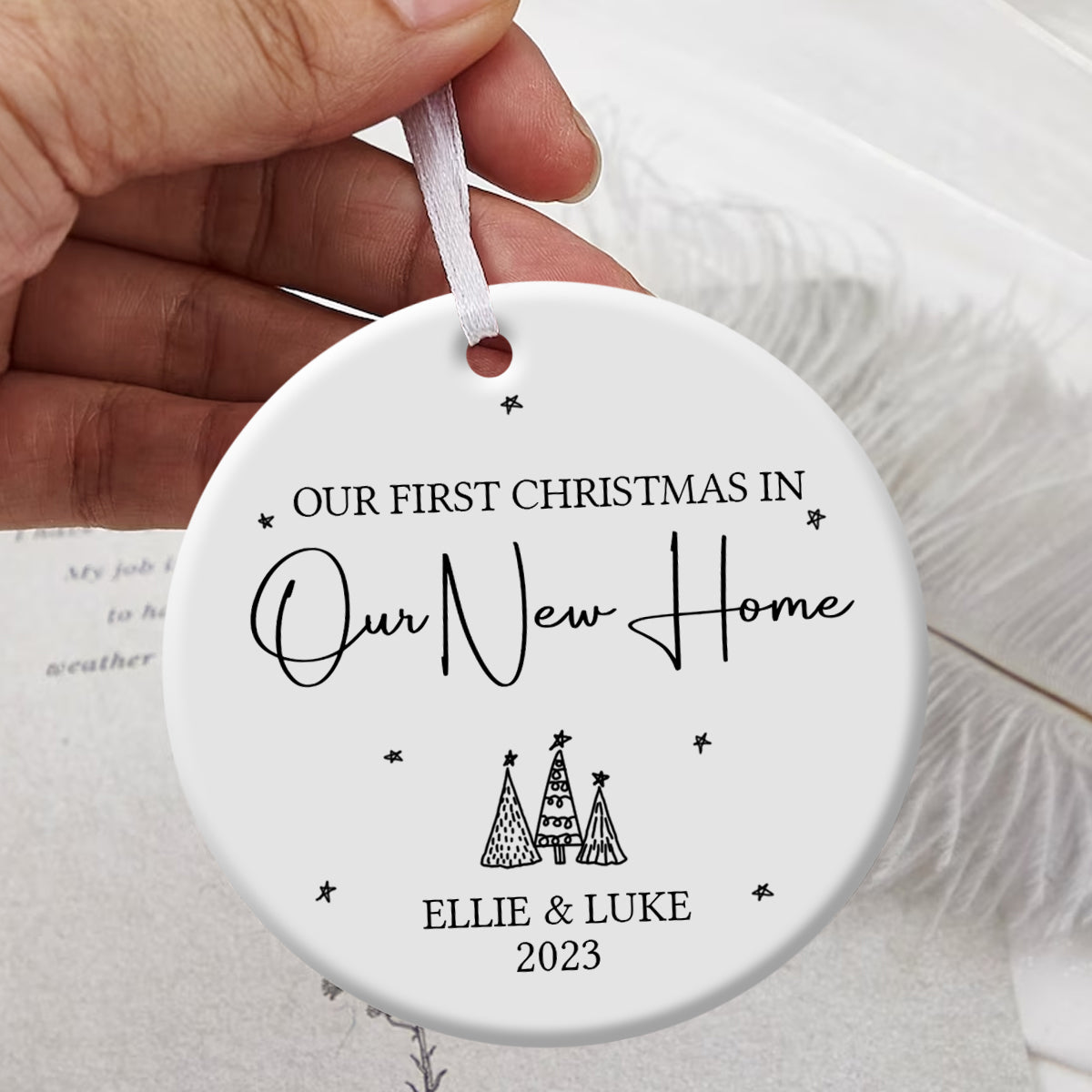 Our First Christmas In Our New Home - Personalized Ornament - Christmas Gift