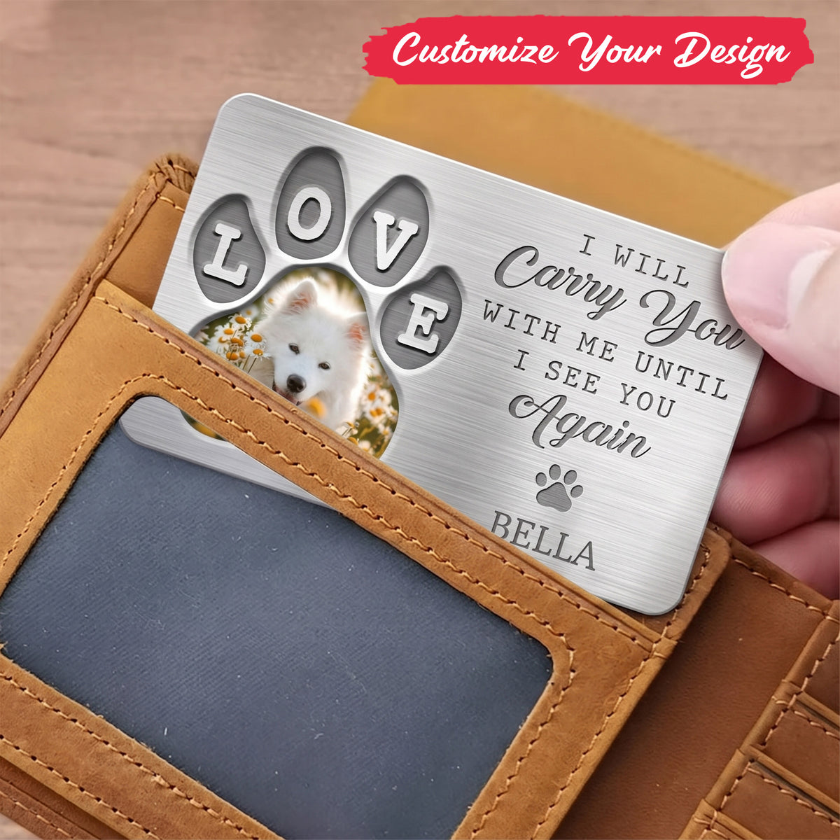 Custom Photo Much Loved Never Forgotten - Memorial Personalized Custom Aluminum Wallet Card - Sympathy Gift For Pet Owners, Pet Lovers