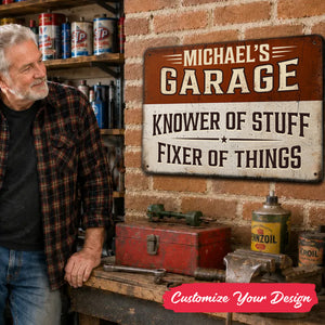 Knower And Fixer - Personalized Custom Metal Sign