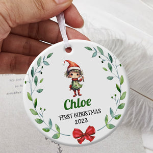 Baby Elf First Christmas - Personalized Ornament - Christmas Gift