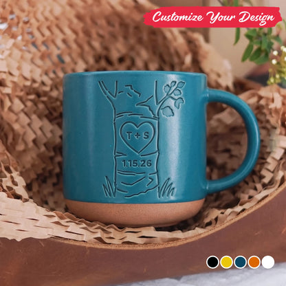 Personalized Engraved Couple Pottery Mug - Wedding Gift, Custom Heart Tree Couple Mug Banner2_740e501a-bb2c-4805-b436-7f6454404717.jpg