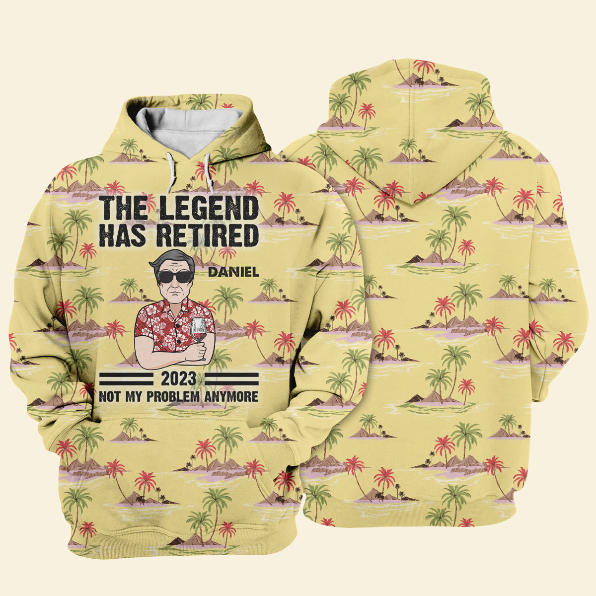 The Legend Has Retired - Personalized 3D Apparel - Gift For Father, Dad, Grandpa, Father's Day