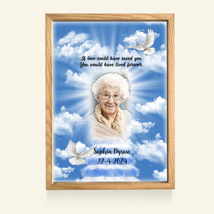 I Will Miss You Custom Photo Light Frame Canvas Memorial