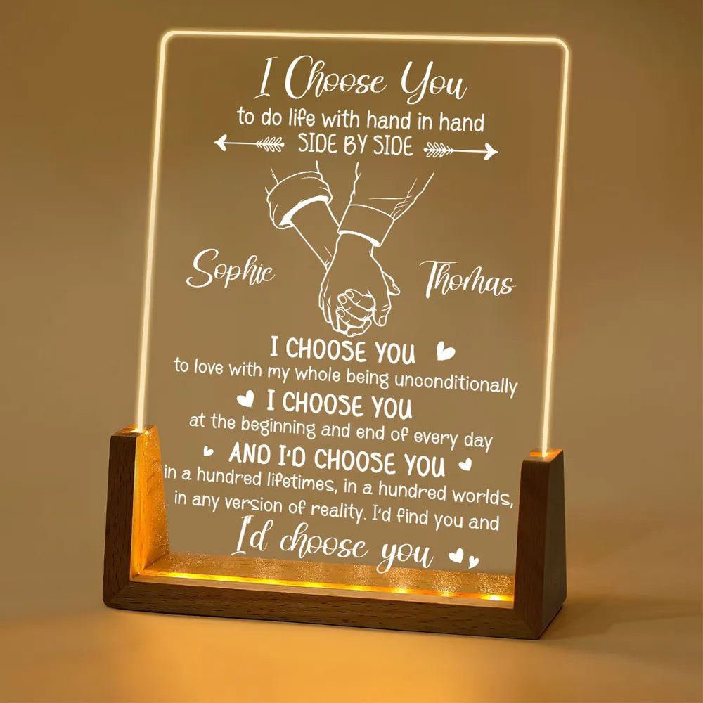 I Choose You - Personalized Desk Name Plate