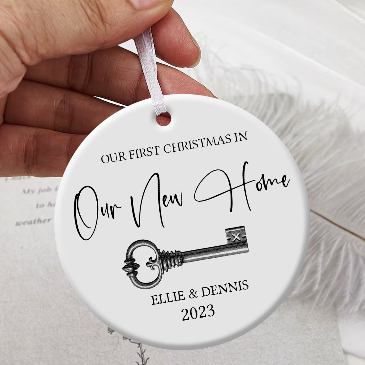 Our New Home Key - Personalized Ornament - Christmas Gift