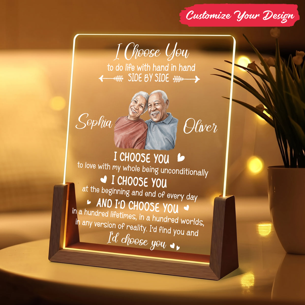 My Love My Choice - Personalized Desk Name Plate