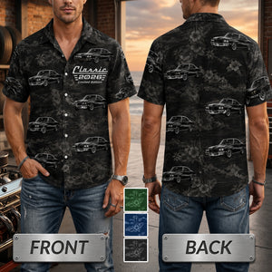 Custom Photo Classic Car Limited Edition - Personalized Hawaiian Shirt