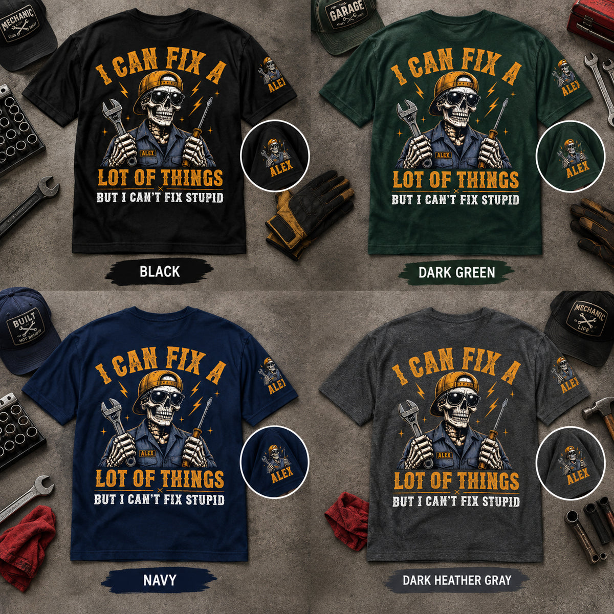 I Can Fix A Lot Of Things - Back Printed Shirt - Personalized Birthday Gifts For Husband, Son, Grandson, Brother, Grandpa, Dad,