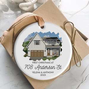 First Christmas At New House - Personalized Ornament - Christmas Gift