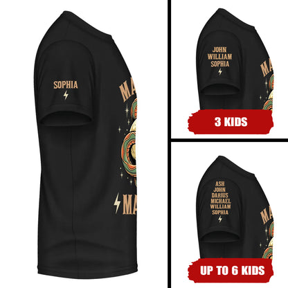 Father Of Mayhem - Personalized Custom Shirt With Design On Sleeve