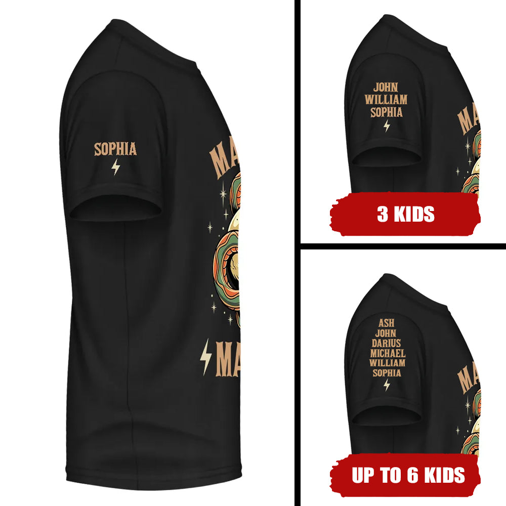 Father Of Mayhem - Personalized Custom Shirt With Design On Sleeve