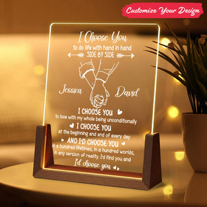 I Choose You - Personalized Desk Name Plate