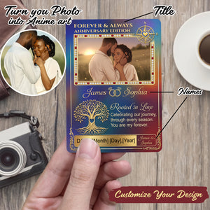 Forever & Always Anniversary Edition - Personalized Poke Card for Couple Anniversary