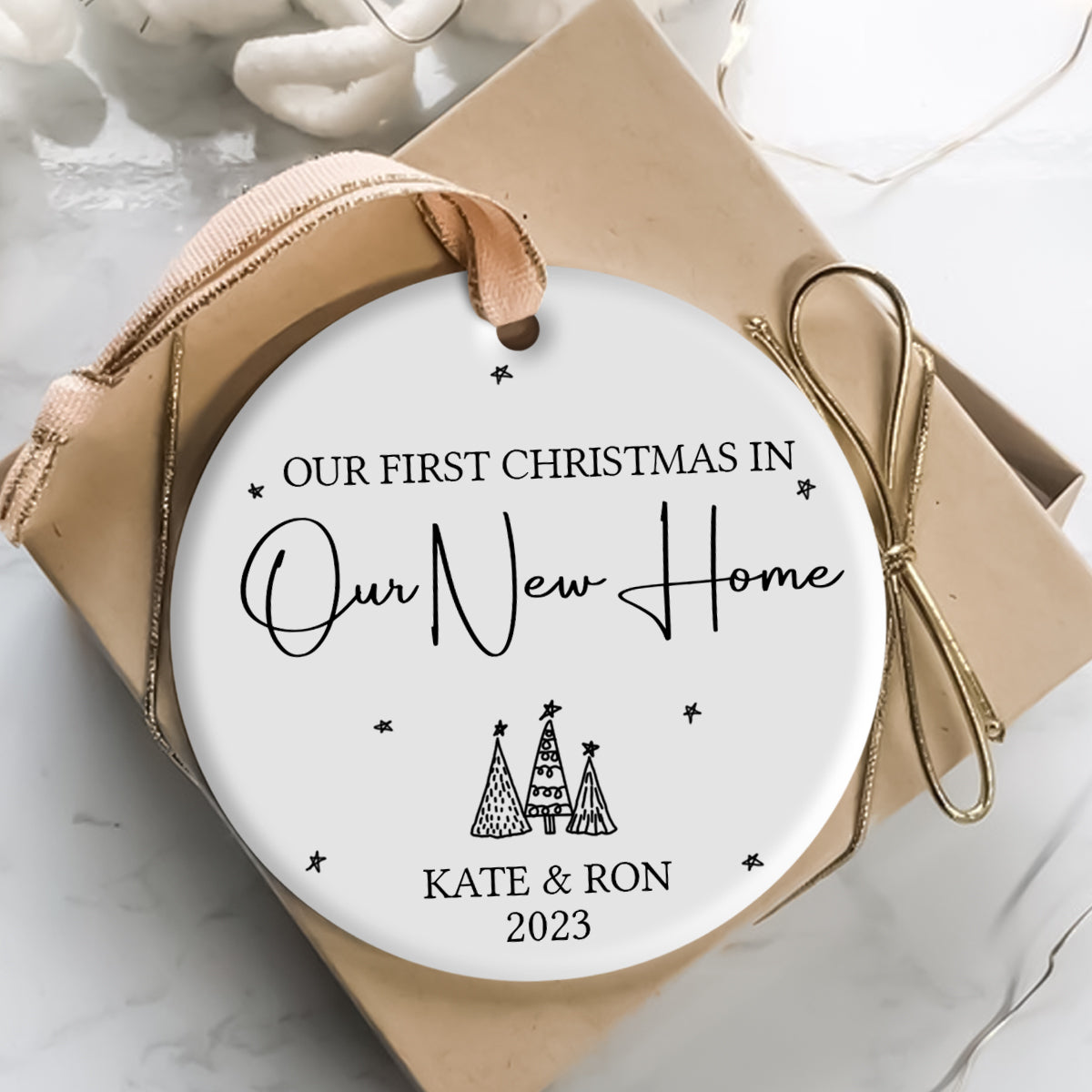 Our First Christmas In Our New Home - Personalized Ornament - Christmas Gift