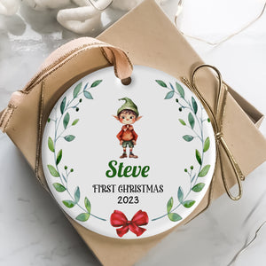 Baby Elf First Christmas - Personalized Ornament - Christmas Gift