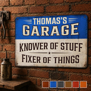 Knower And Fixer - Personalized Custom Metal Sign