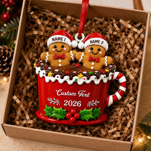 Our Sweet Little Family - Real 3D Raised Ornament - Personalized Christmas Birthday Gifts For Family