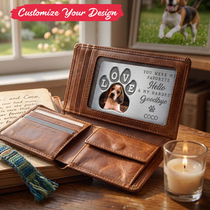 Custom Photo Much Loved Never Forgotten - Memorial Personalized Custom Aluminum Wallet Card - Sympathy Gift For Pet Owners, Pet Lovers