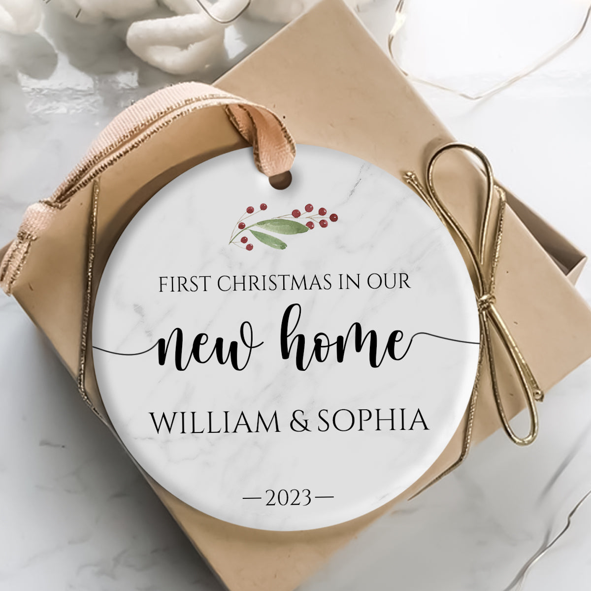 1st Christmas In Our New Home - Personalized Ornament - Christmas Gift