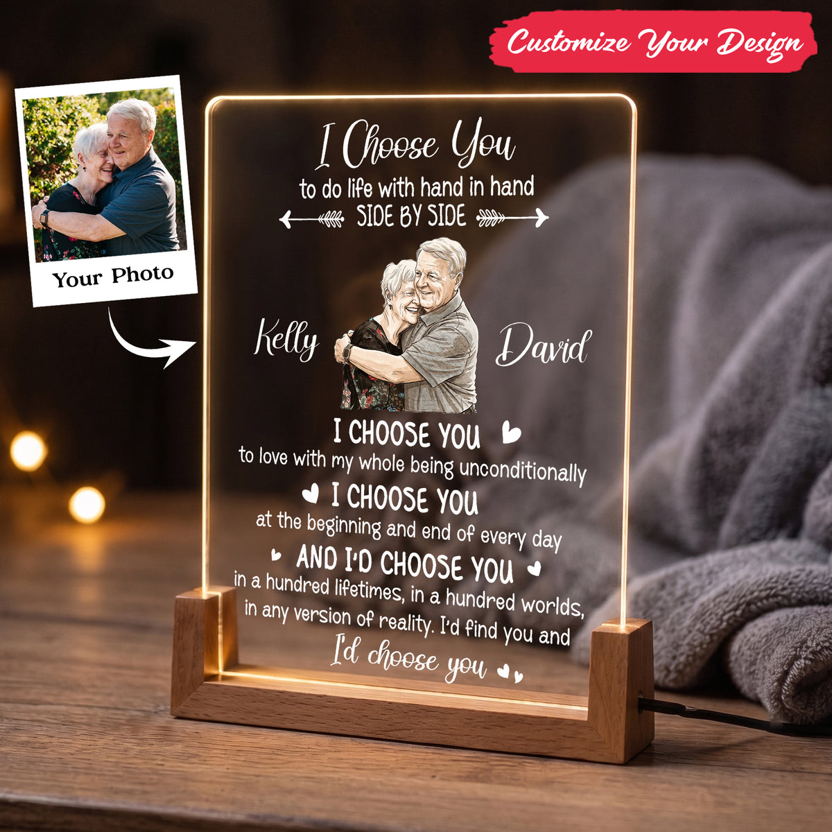 My Love My Choice - Personalized Desk Name Plate