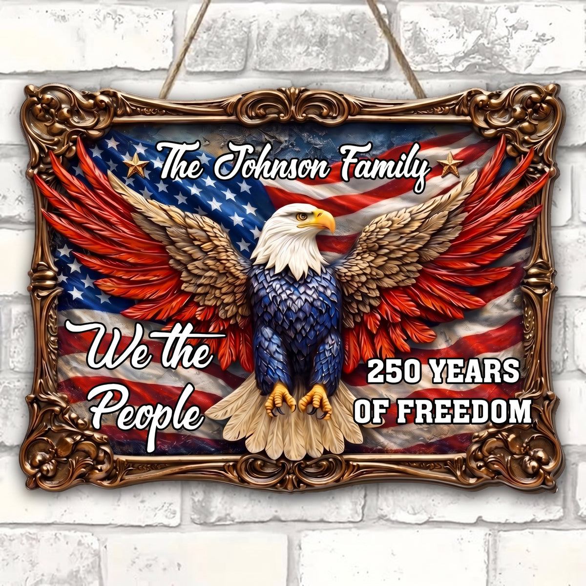 The People Of Freedom - Personalized Custom 3D Effect Wood Sign