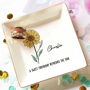 Sweet Friendship - Personalized Jewelry Dish - Gift For Bestie, Sisters, Friends