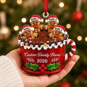 Our Sweet Little Family - Real 3D Raised Ornament - Personalized Christmas Birthday Gifts For Family