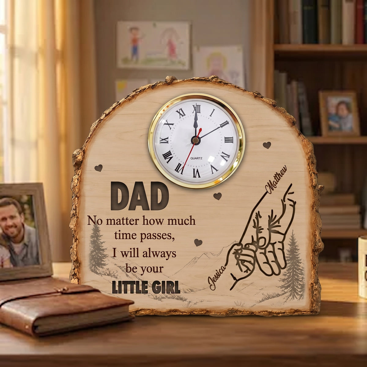 No Matter How Much Time Passes - Personalized Custom Acrylic Desk Clock