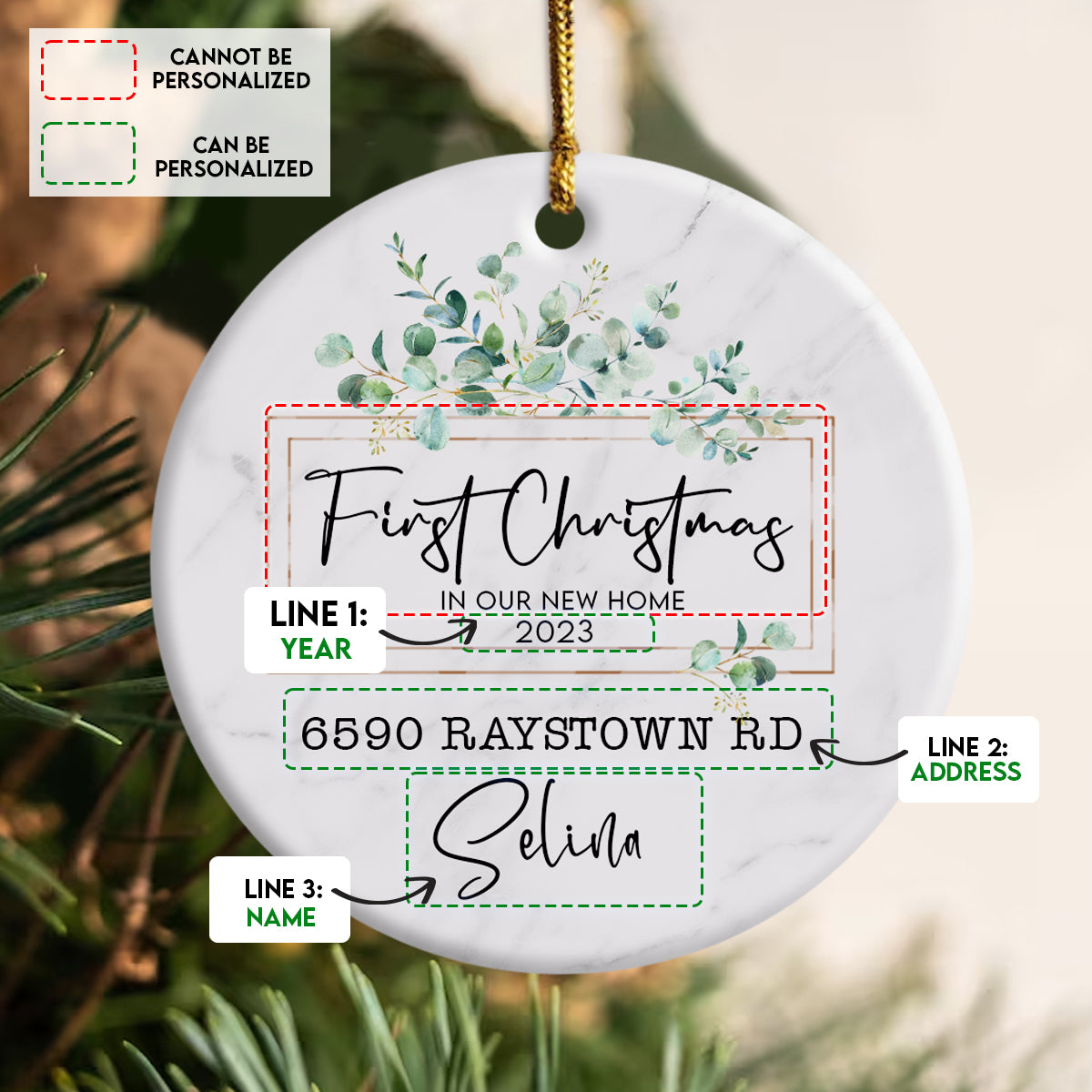 First Christmas In Our New Home - Personalized Ornament - Christmas Gift