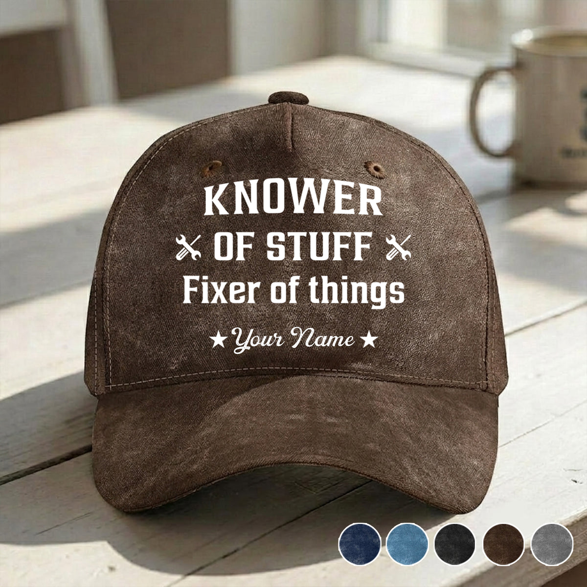 Fixer And Knower - Personalized Custom Vintage Cap