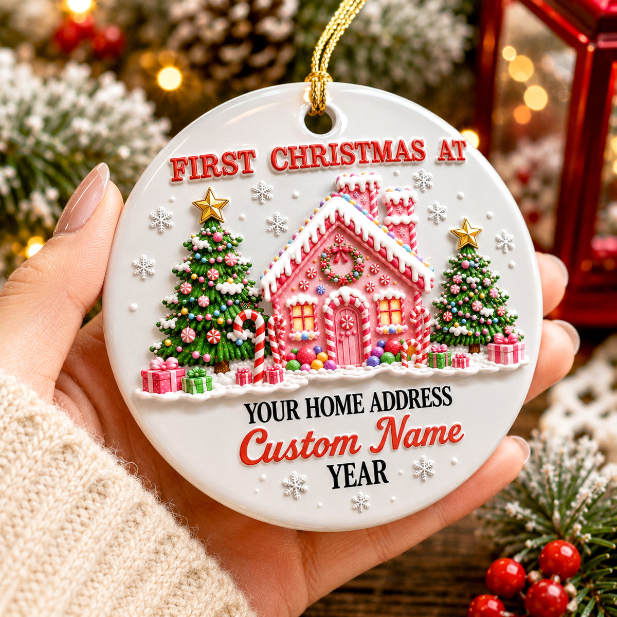 First Christmas At Our New Home - Real 3D Raised Ornament