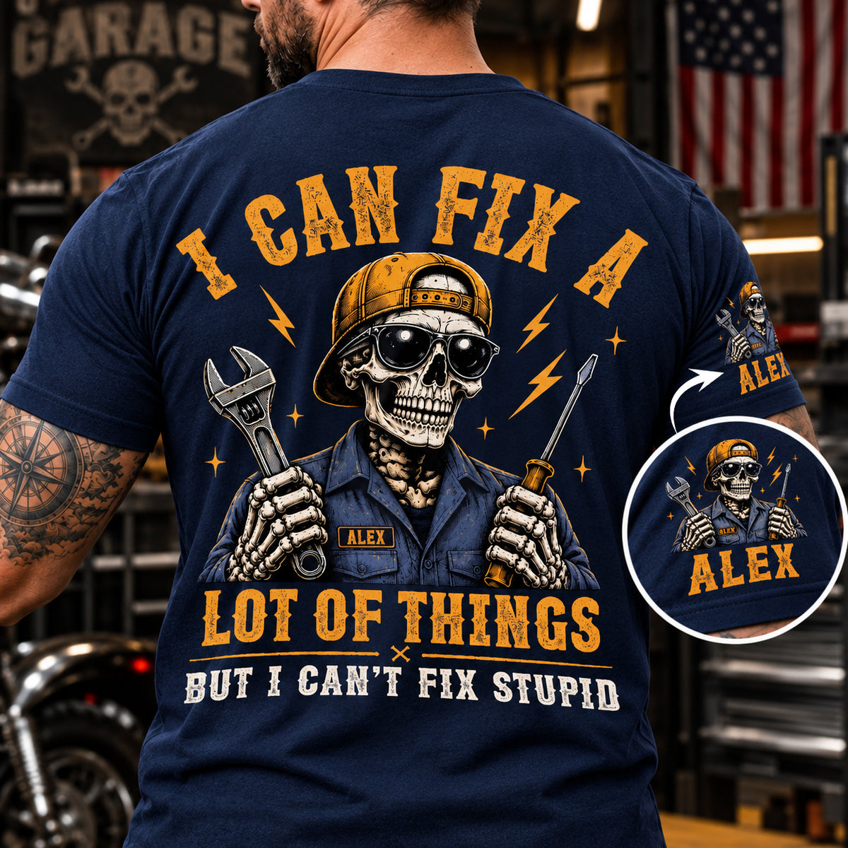I Can Fix A Lot Of Things - Back Printed Shirt - Personalized Birthday Gifts For Husband, Son, Grandson, Brother, Grandpa, Dad,