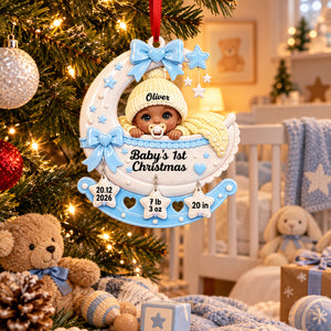 Baby’s 1st Christmas Cradle 250th Anniversary - Real 3D Raised Ornament