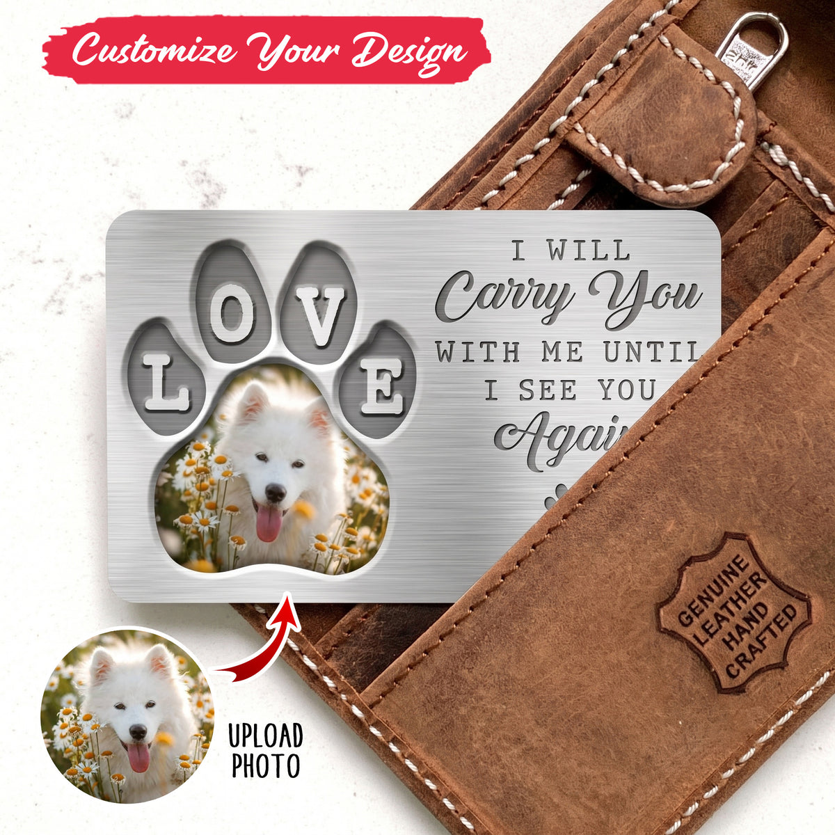 Custom Photo Much Loved Never Forgotten - Memorial Personalized Custom Aluminum Wallet Card - Sympathy Gift For Pet Owners, Pet Lovers