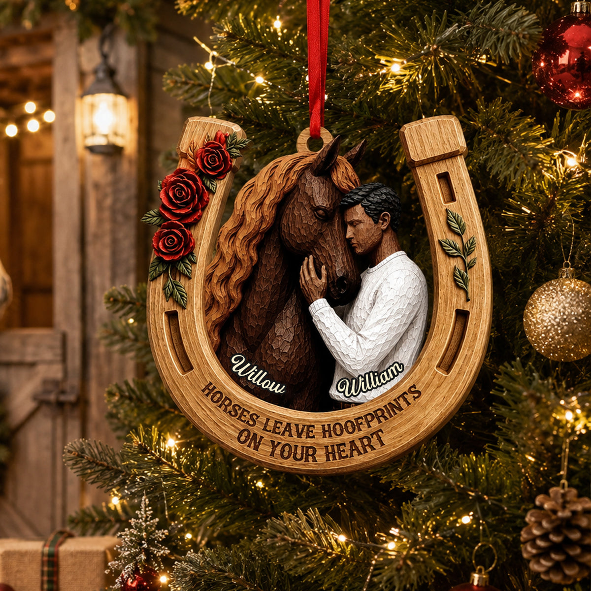 Just A Girl Who Loves Her Horses 3D Ornament - Personalized Gifts for Horse Lovers