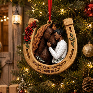 Just A Girl Who Loves Her Horses 3D Ornament - Personalized Gifts for Horse Lovers
