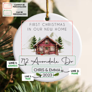 New Home First Christmas - Personalized Ornament - Christmas Gift