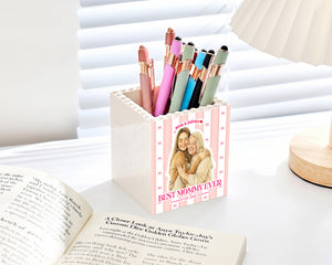 Best Dad Ever Custom Photo - Pen Block Organizer