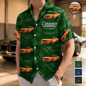 Custom Photo Classic Car Limited Edition - Personalized Hawaiian Shirt