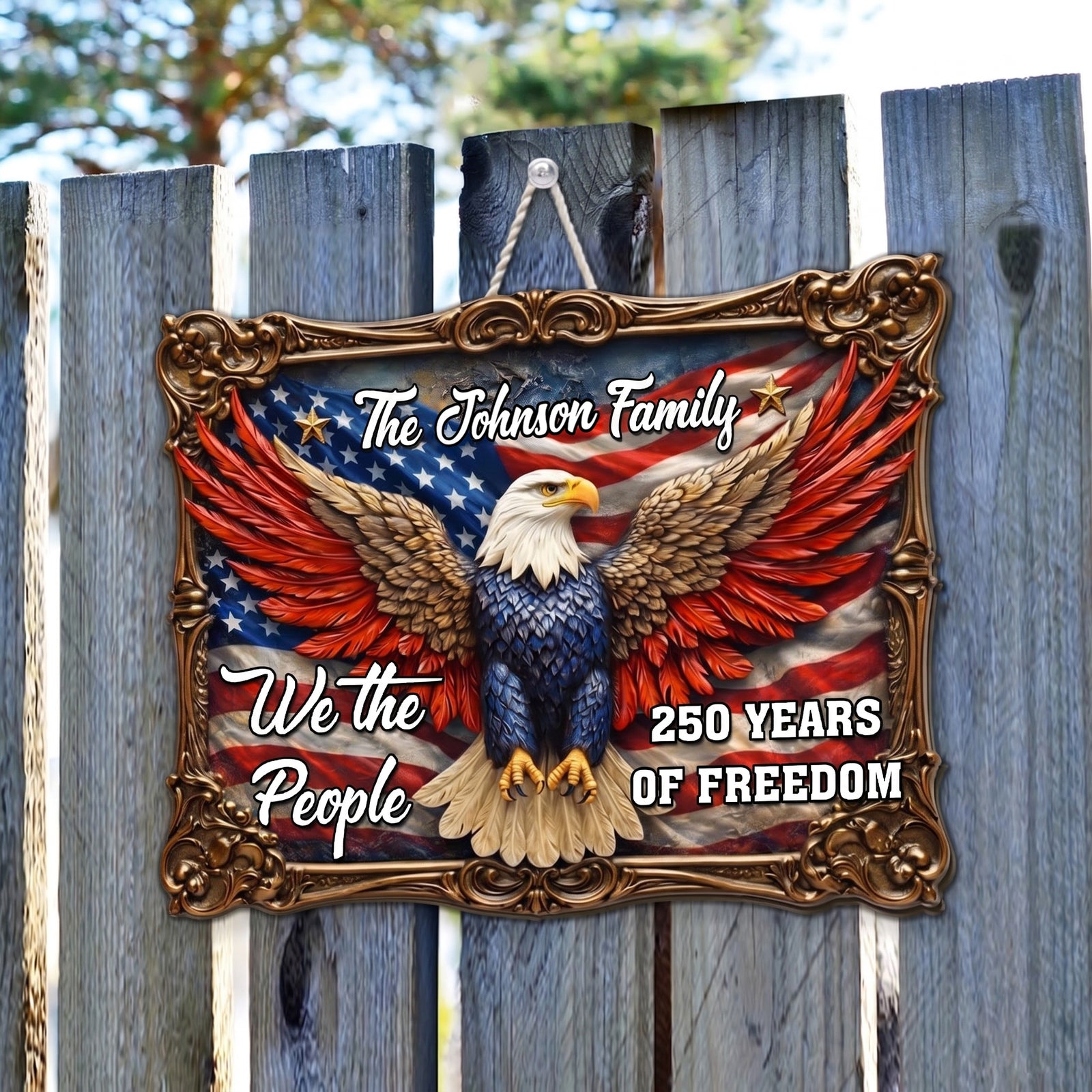 The People Of Freedom - Personalized Custom 3D Effect Wood Sign
