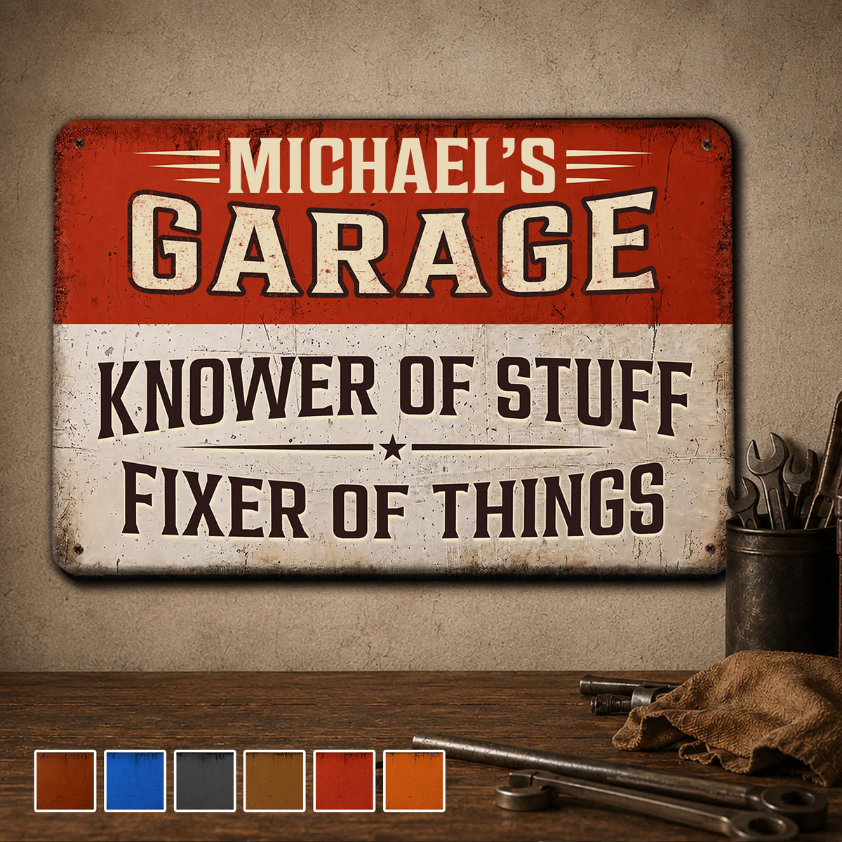 Knower And Fixer - Personalized Custom Metal Sign