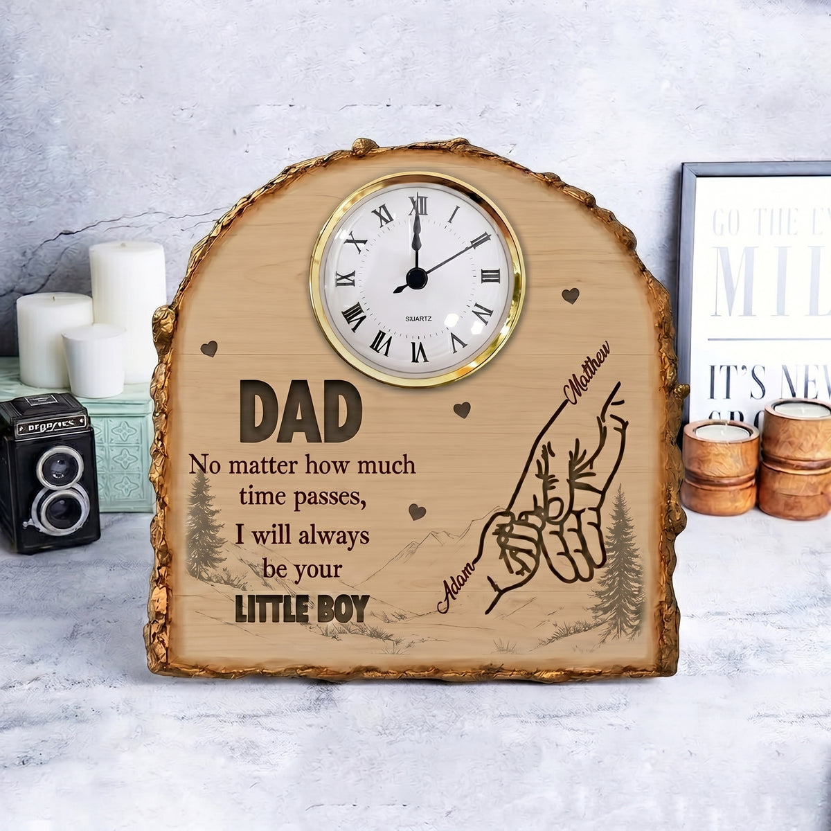 No Matter How Much Time Passes - Personalized Custom Acrylic Desk Clock