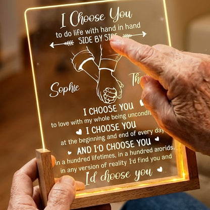 I Choose You - Personalized Desk Name Plate