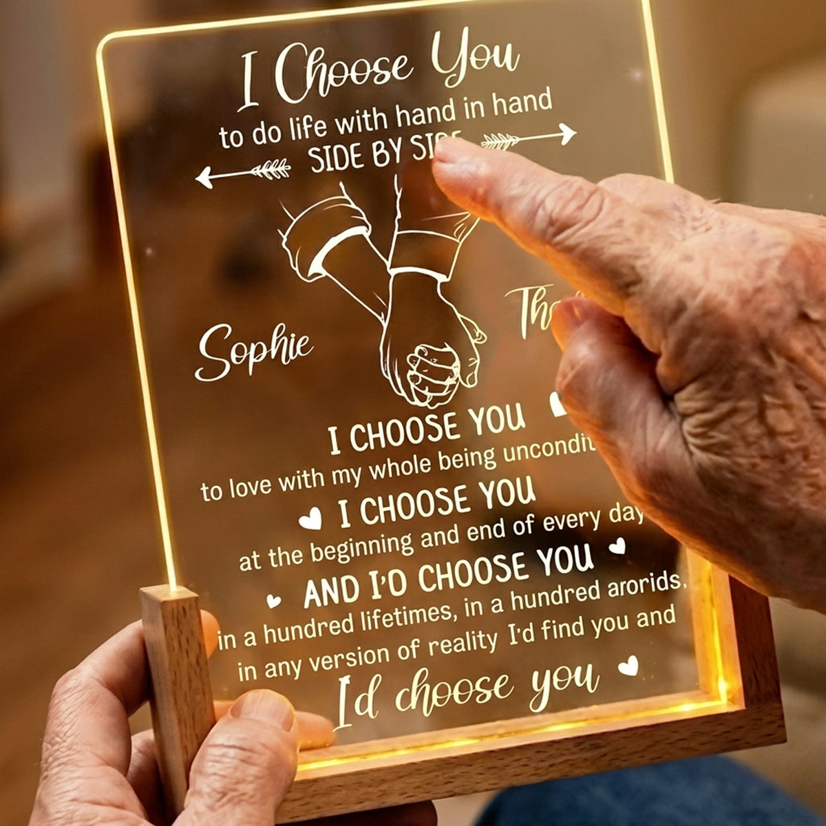 I Choose You - Personalized Desk Name Plate