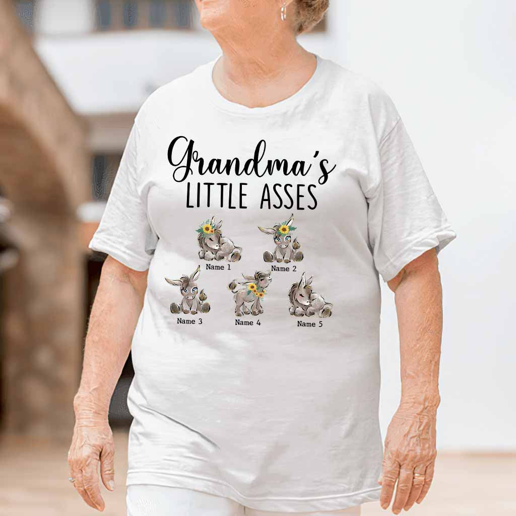 Grandpa, Grandma, Parents, Little Cuties - Personalized T-shirt For Dad Mom Grandparents