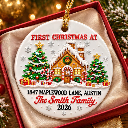 First Christmas At Our New Home - Real 3D Raised Ornament