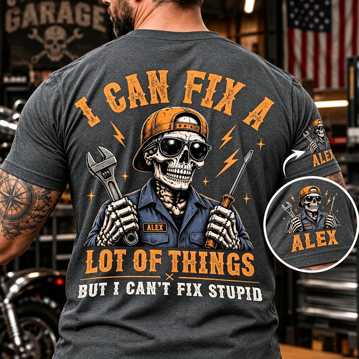 I Can Fix A Lot Of Things - Back Printed Shirt - Personalized Birthday Gifts For Husband, Son, Grandson, Brother, Grandpa, Dad,
