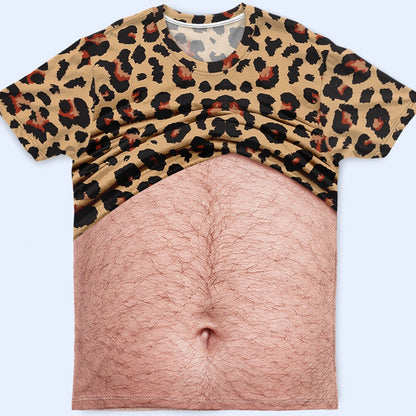 3D Funny Hairy Body - Personalized Full Print T Shirt